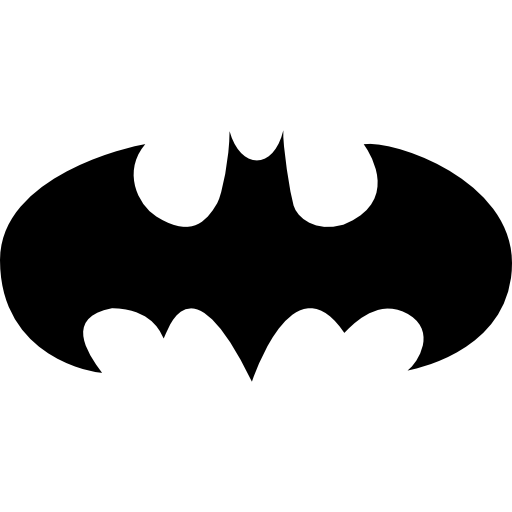 Bat with open wings logo variant